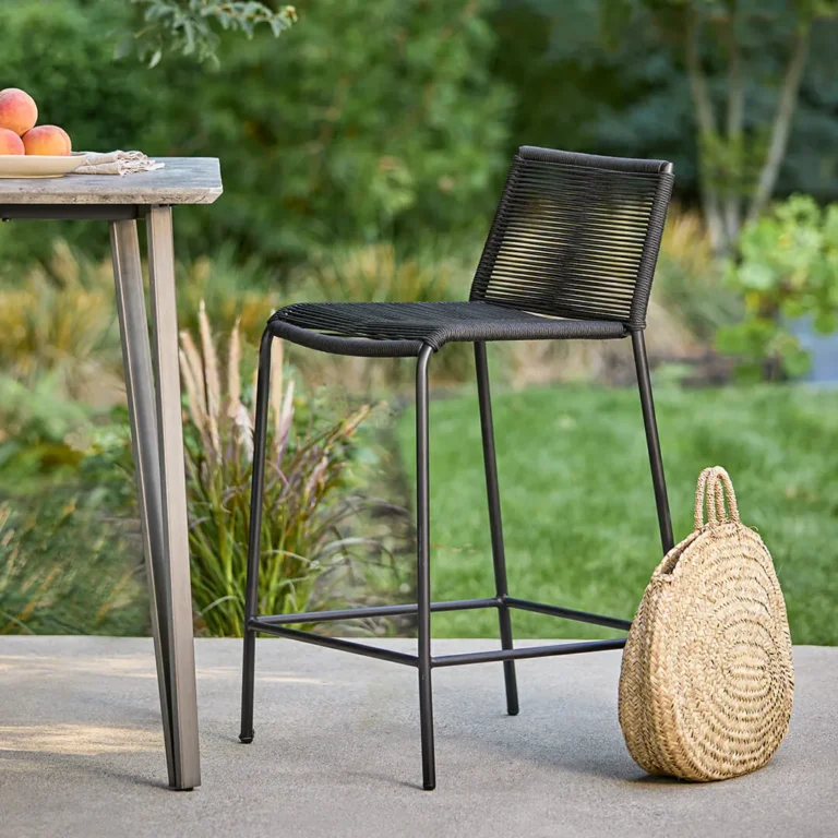 Zina Outdoor Counter Stool - Ember Black