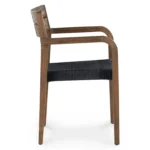 Reyes Outdoor Stackable Dining Armchair - Classic Brown