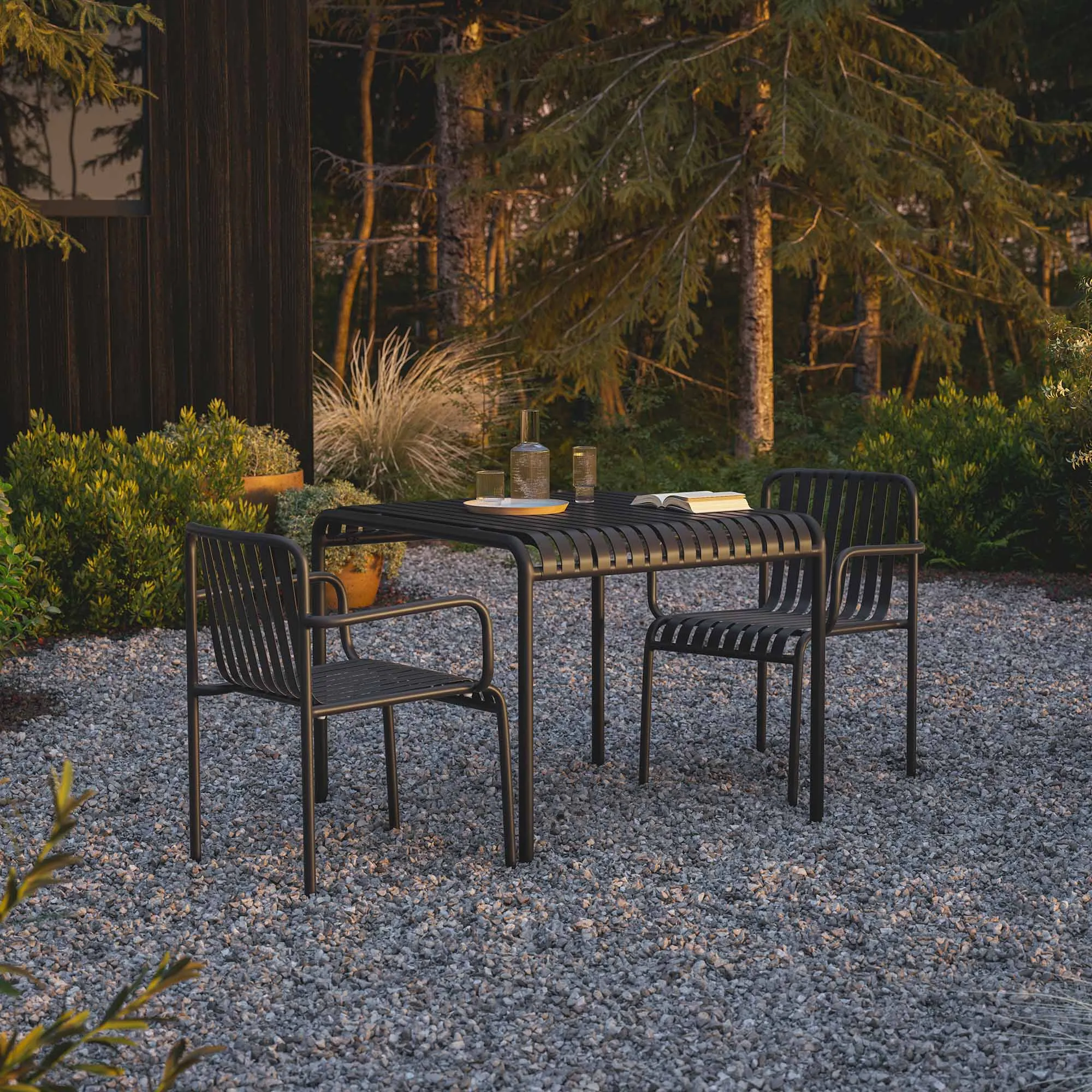 Sarek Outdoor Stackable Dining Armchair - Black - Image 13
