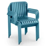 Sarek Outdoor Stackable Dining Armchair - Peacock Blue