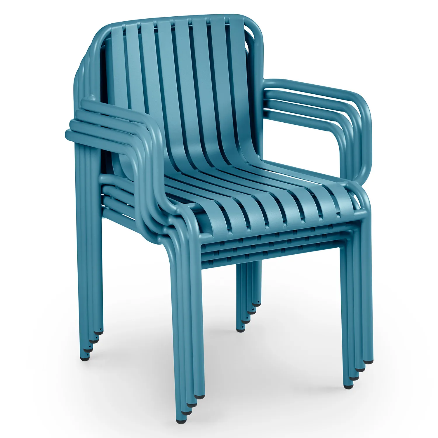 Sarek Outdoor Stackable Dining Armchair - Peacock Blue - Image 13