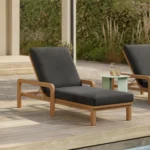 Laholm 78_ Outdoor Chaise Lounge - Dravite Black