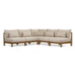 Cove 102.75_ Outdoor Armless Modular Sectional - Basket Beige