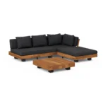 Lubek 82.5_ Outdoor Low Right Sectional Set - Slate Gray