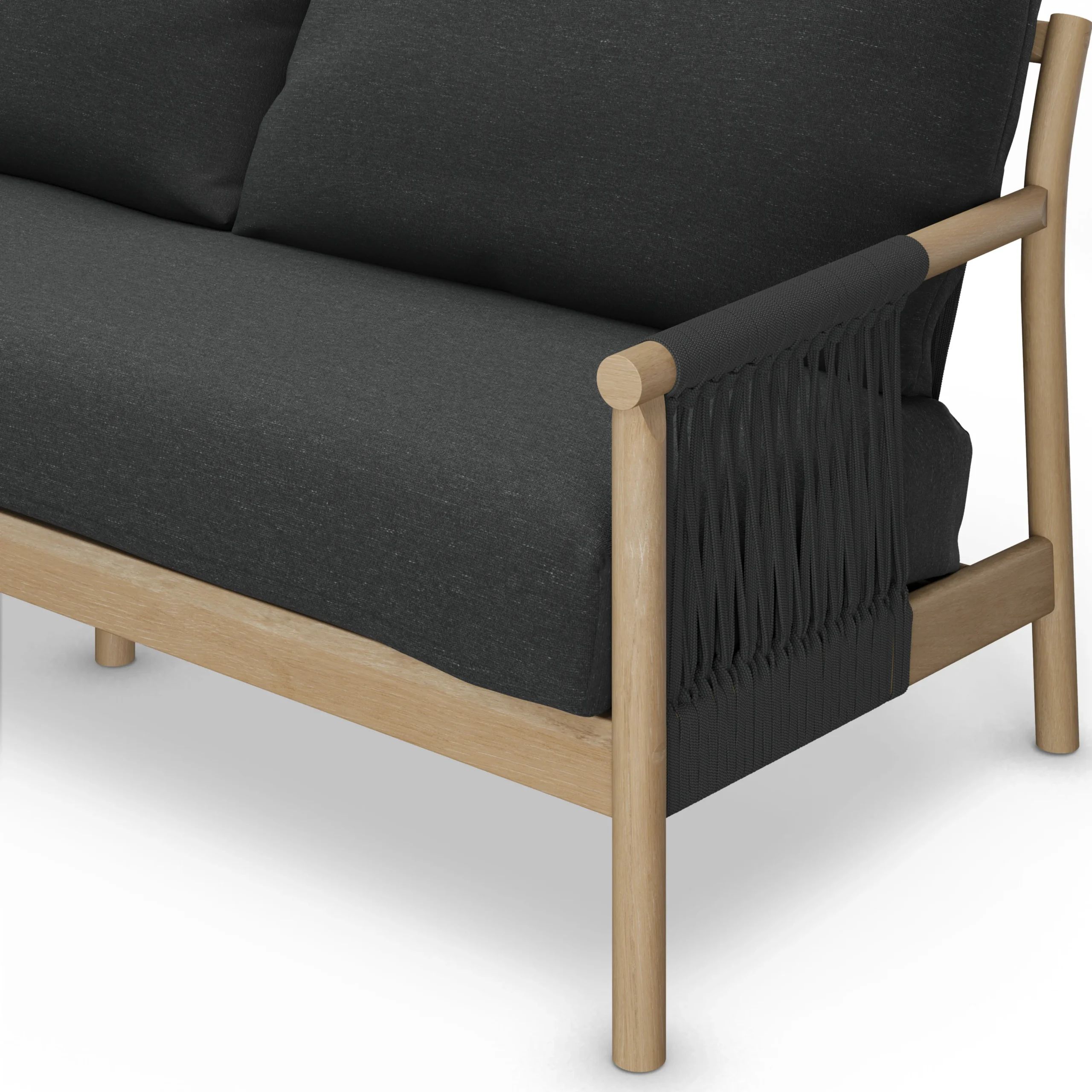 Rosa 110_ Outdoor Sectional Set - Dravite Black - Image 8