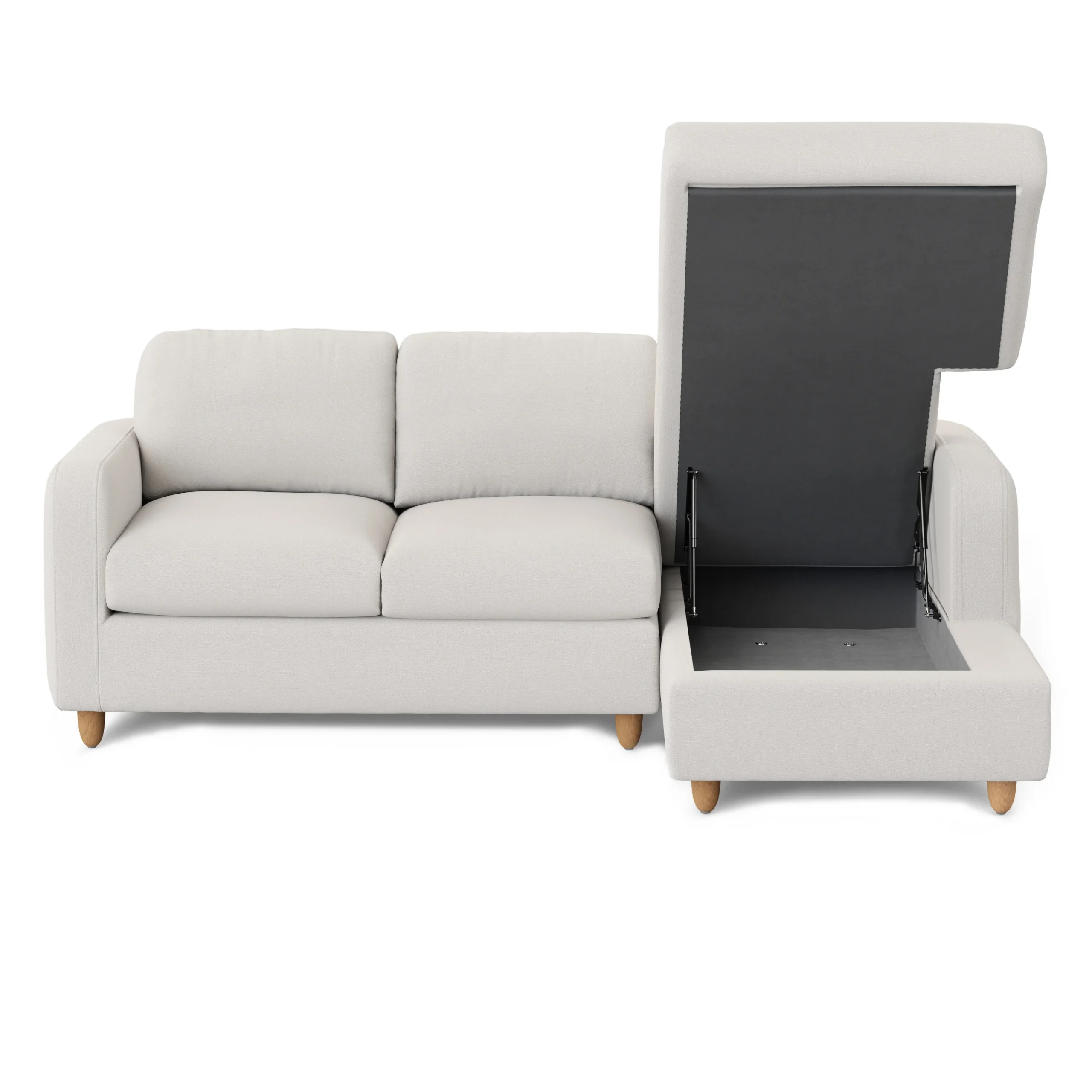 Vati 90.5_ Right Storage Sectional - Natural Oak and Buckler Brown - Image 11