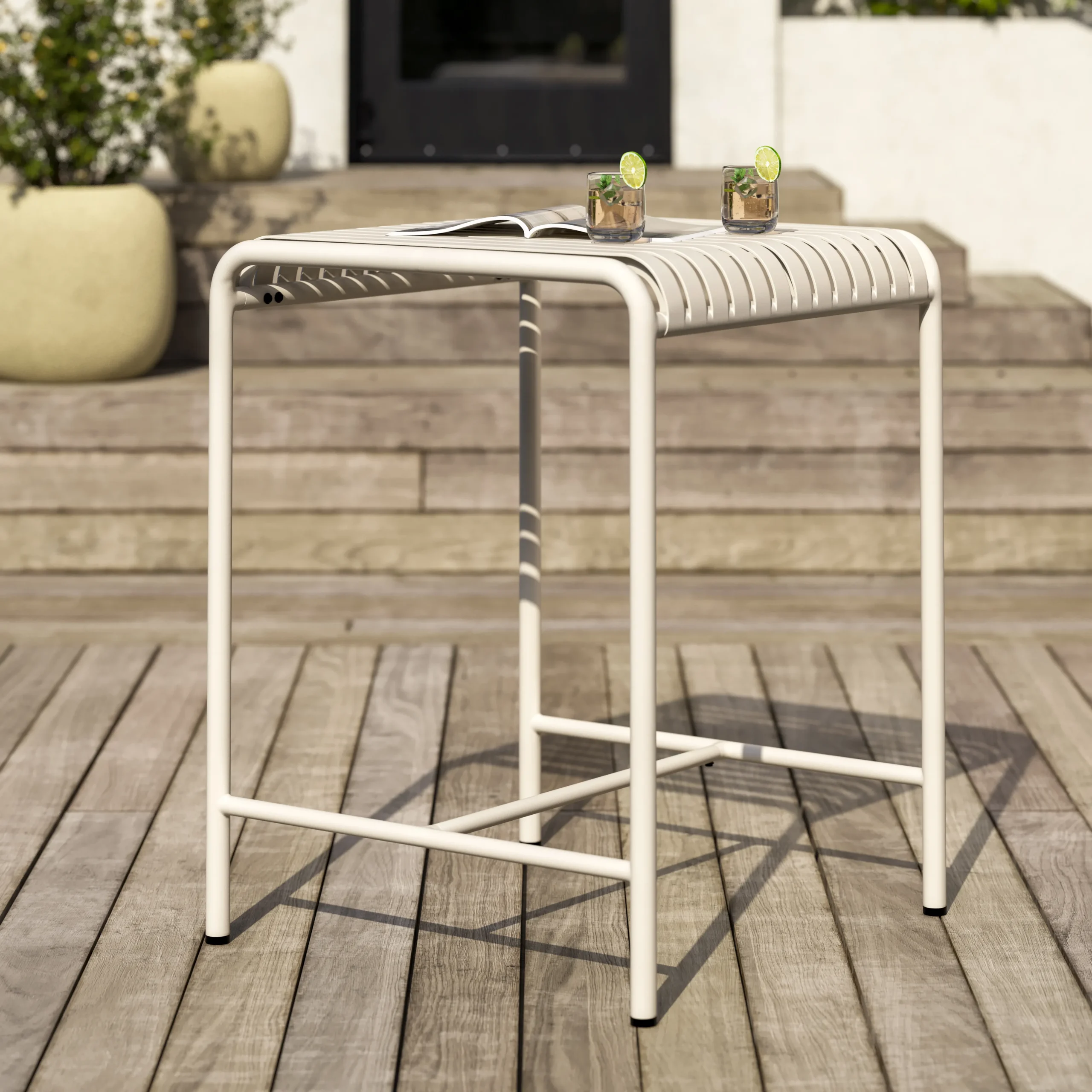 Sarek 29.5_ Outdoor Bar Table - Taupe