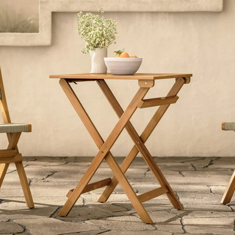 Elanora Outdoor Folding Cafe Table - Light Acacia