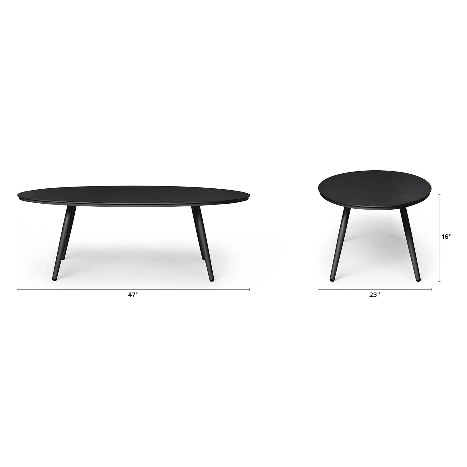 Halden 47_ Outdoor Coffee Table - Dark Charcoal - Image 2