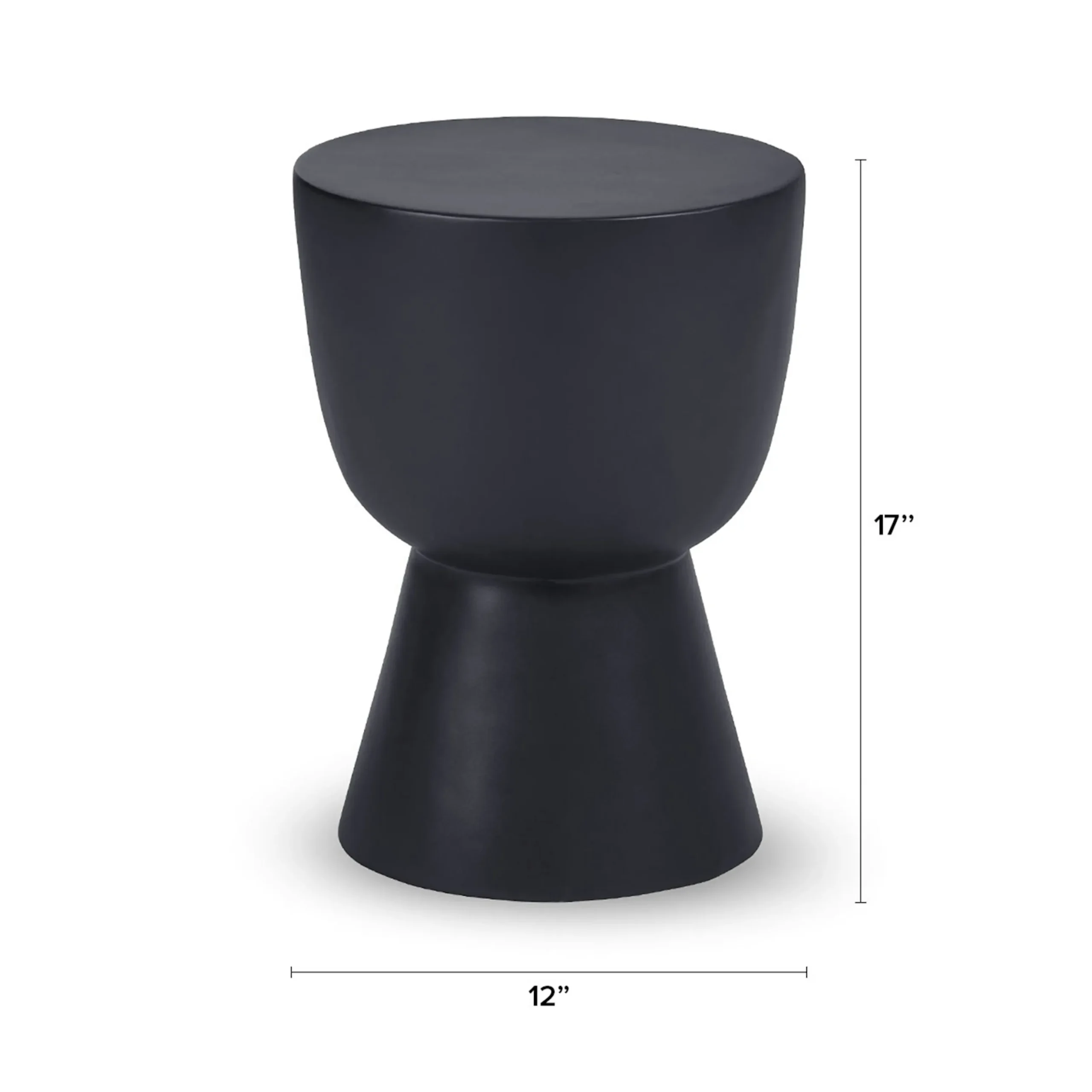 Hendry Outdoor Side Table - Rosin Black - Image 2