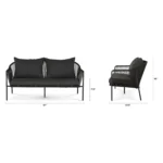 Calicut 67_ Outdoor Loveseat - Coast Black