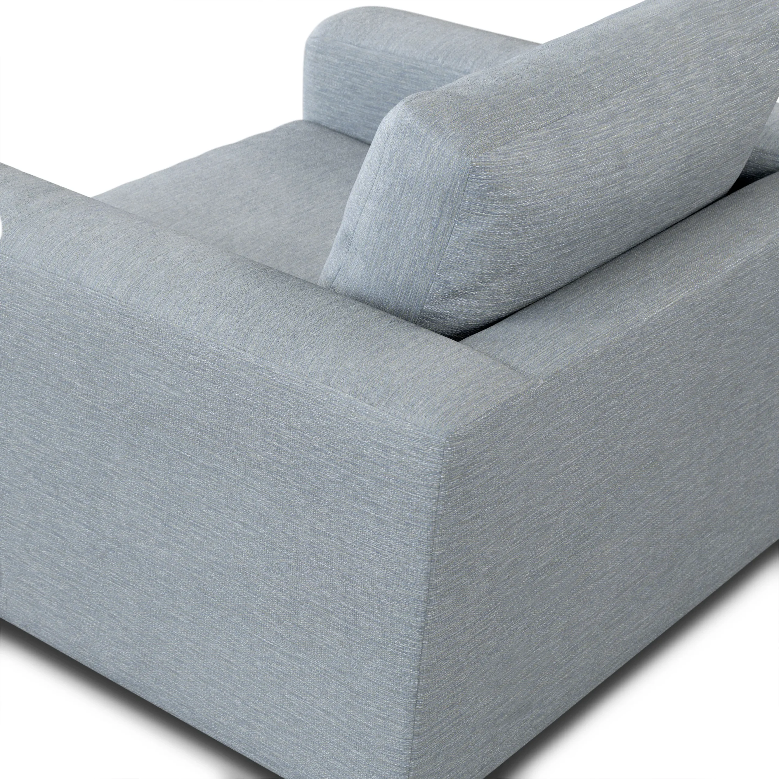 Riley 42_ Lounge Chair - Silver Light Blue - Image 4
