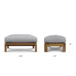 Cove 34.25_ Outdoor Ottoman - Basket Gray