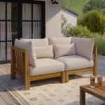 Cove 68.5_ Outdoor Modular Loveseat - Basket Beige