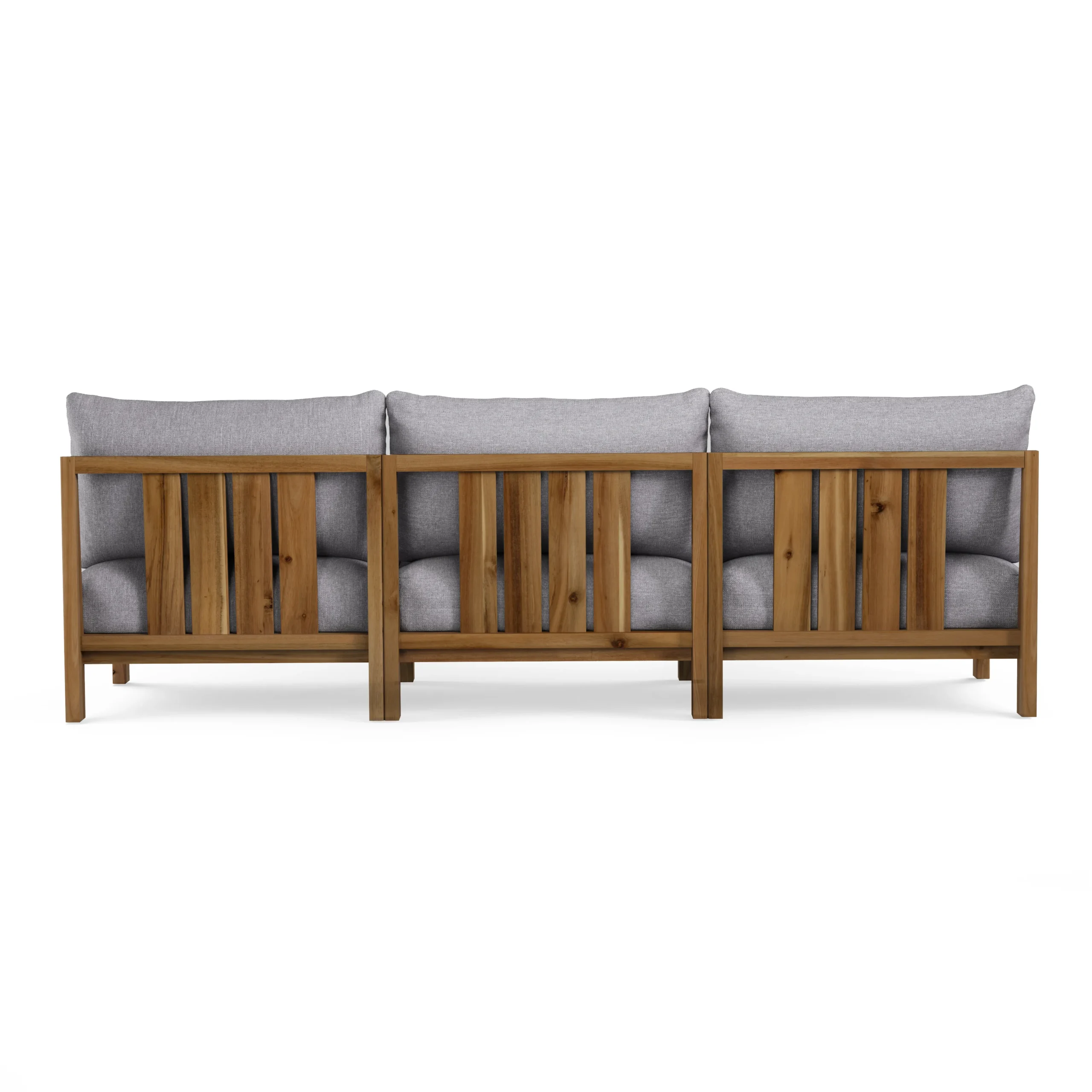 Cove 102.75_ Outdoor Armless Modular Sofa - Basket Gray - Image 7
