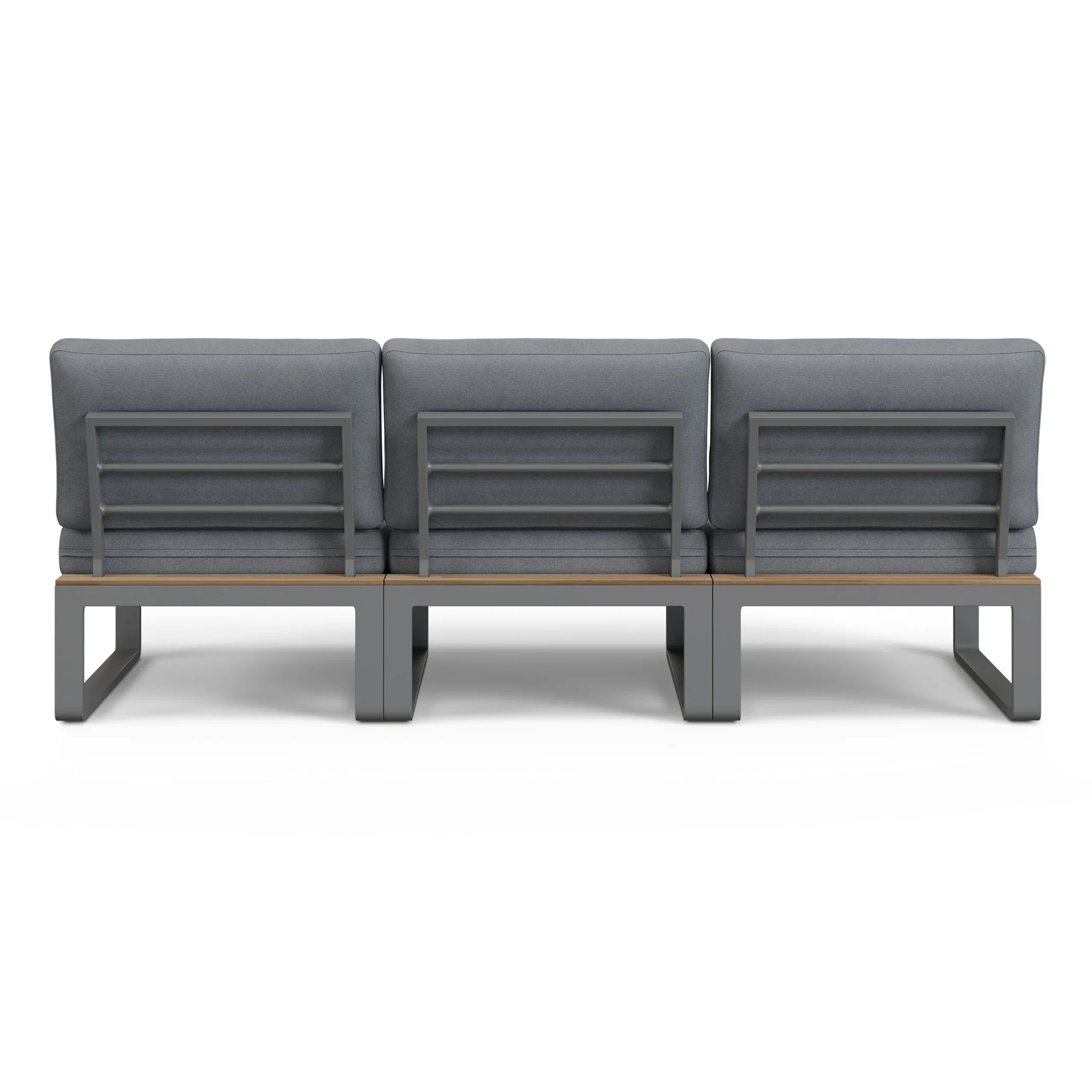 Kezia 84_ Outdoor Armless Modular Sofa - Whale Gray - Image 7