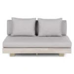 Lubek 50_ Outdoor Low Loveseat - Beach Sand