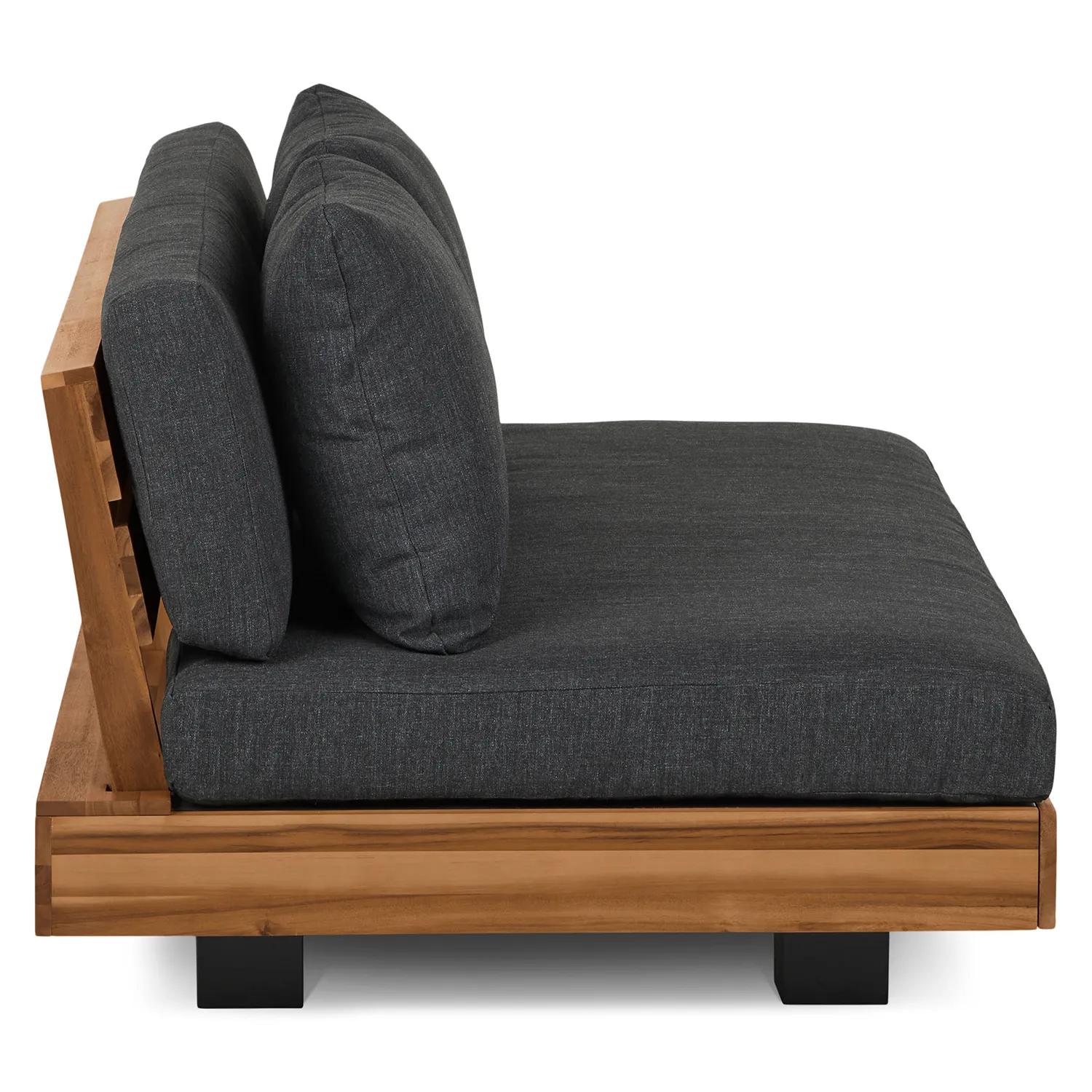 Lubek 50_ Outdoor Low Loveseat - Slate Gray - Image 7