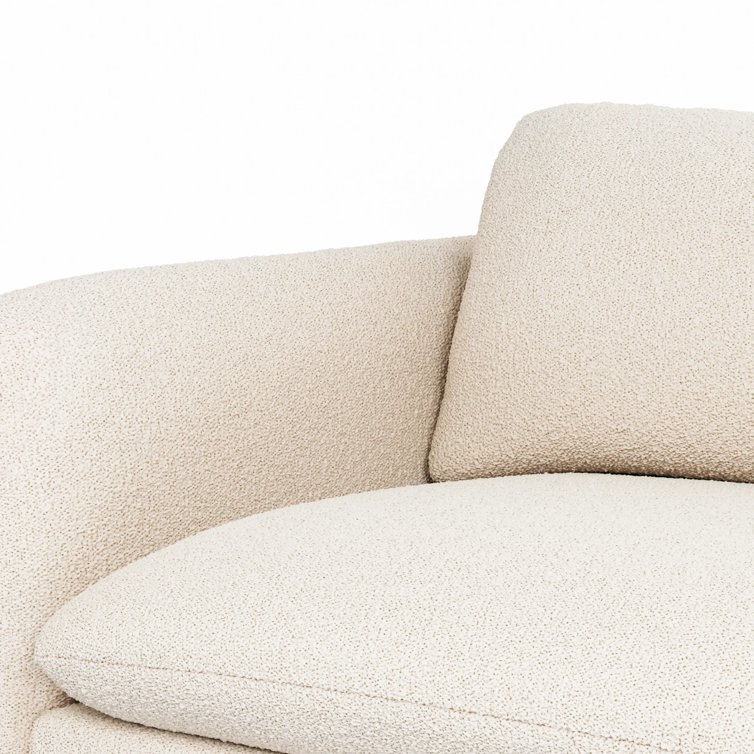 Sanders 37_ Lounge Chair - Ivory Wool Bouclé - Image 7