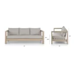 Palmera 80_ Outdoor Sofa Set - Dravite Gray