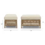 Robbi 29_ Outdoor Ottoman - Dravite Ivory
