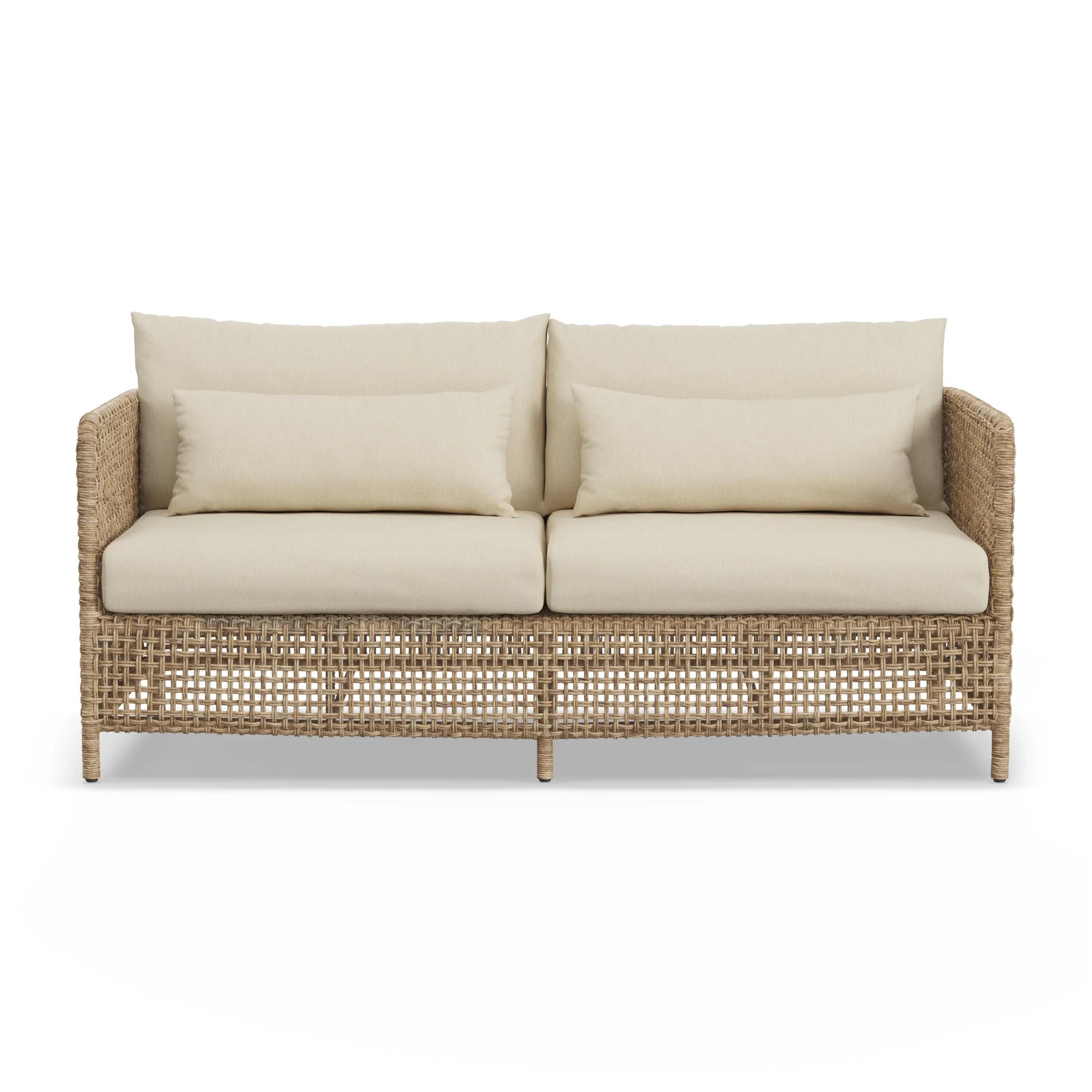 Robbi 67.25_ Outdoor Loveseat - Dravite Ivory - Image 6