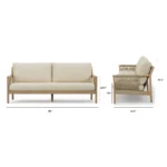 Rosa 80_ Outdoor Sofa - Dravite Ivory