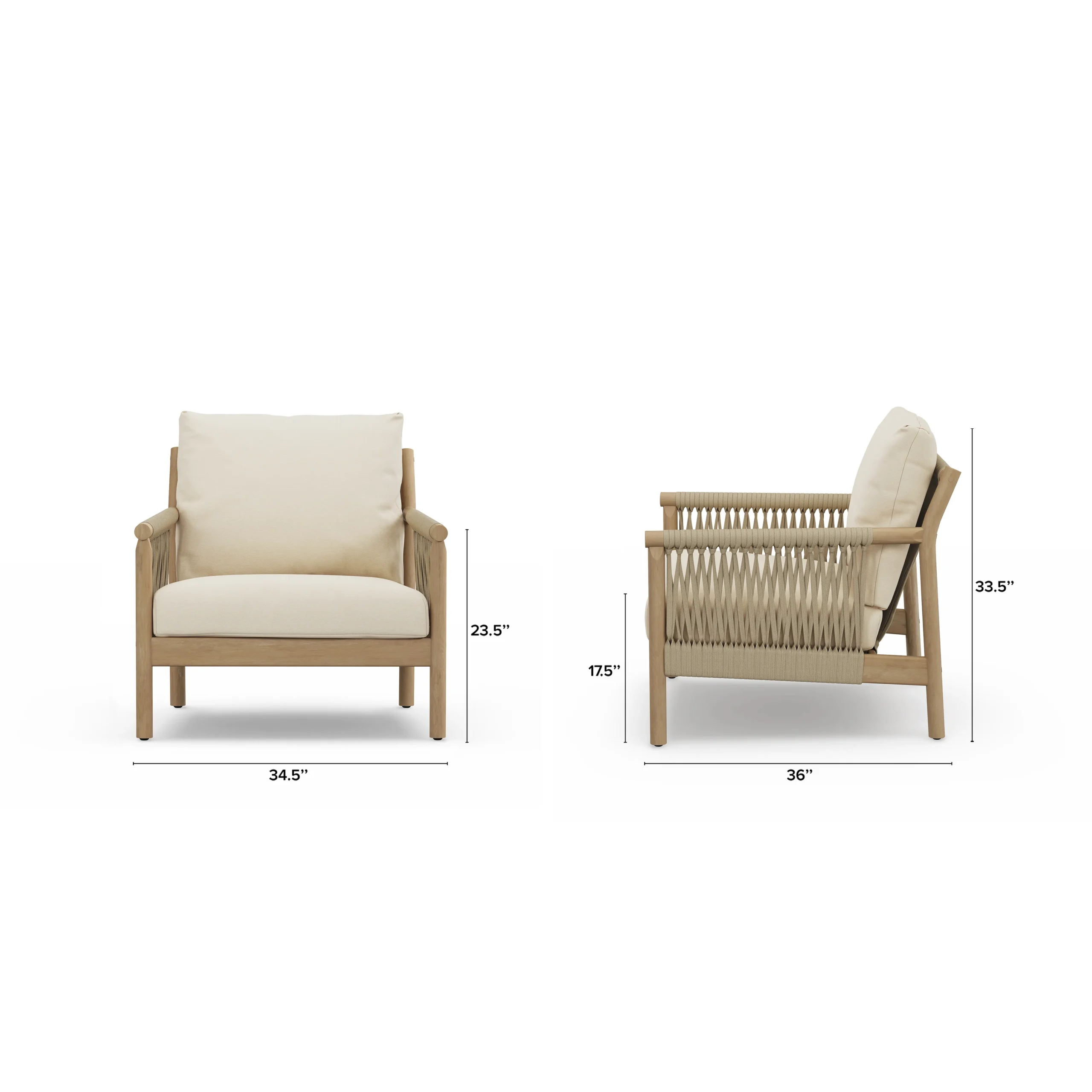 Rosa 80_ Outdoor Sofa Lounge Set - Dravite Ivory - Image 2