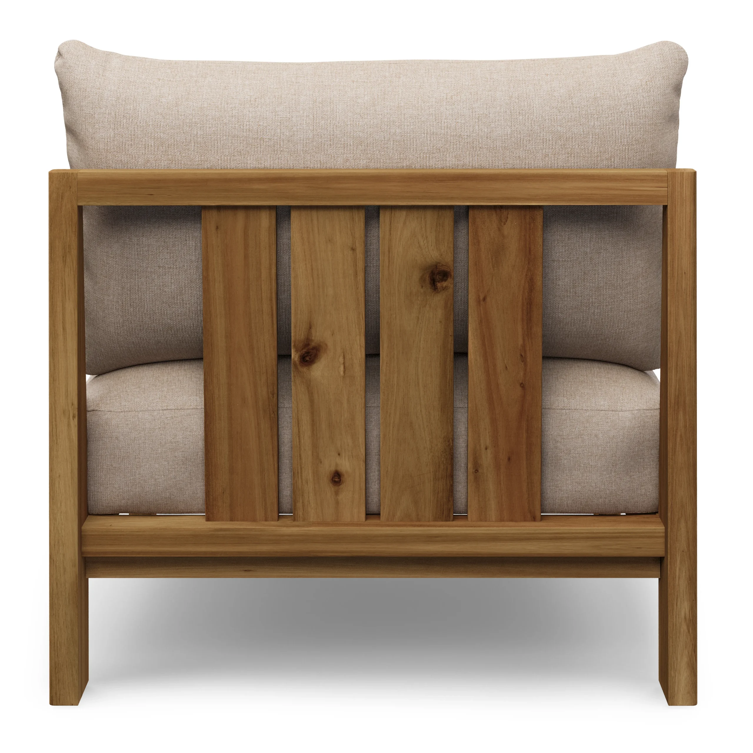 Cove 34.25_ Outdoor Armless Chair Module - Basket Beige - Image 11