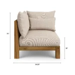 Cove 34.25_ Outdoor Corner Chair Module - Basket Beige