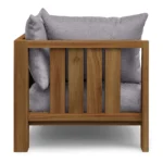 Cove 34.25_ Outdoor Corner Chair Module - Basket Gray