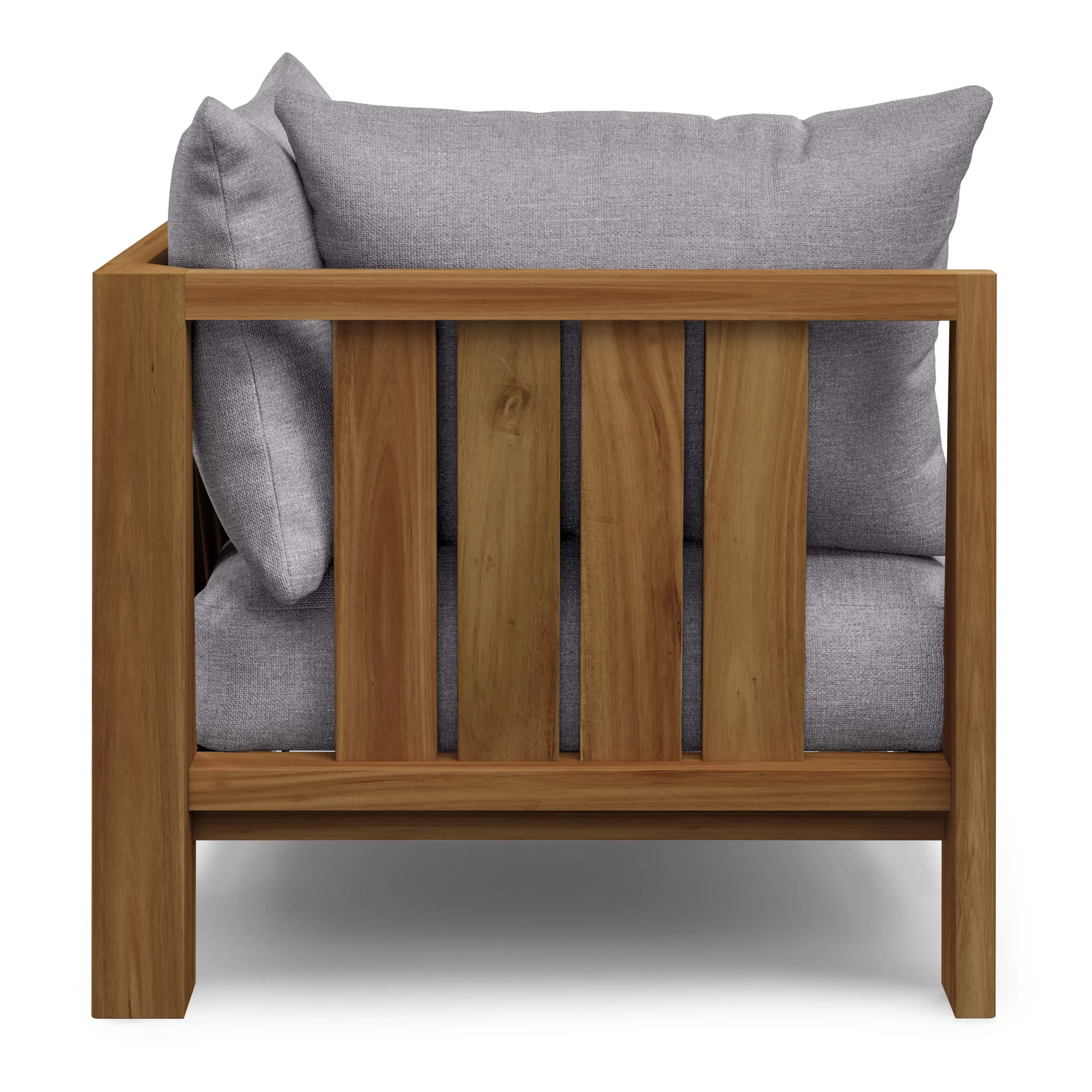 Cove 34.25_ Outdoor Corner Chair Module - Basket Gray - Image 6