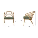 Dalarna 25_ Outdoor Lounge Chair - Dravite Green