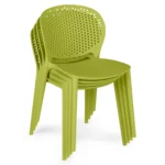 Dot Outdoor Stackable Dining Chair - Citrus Green