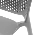 Dot Outdoor Stackable Dining Chair - Graphite