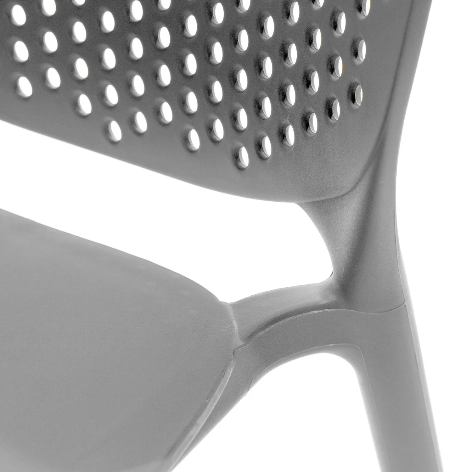 Dot Outdoor Stackable Dining Chair - Graphite - Image 9