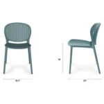 Dot Outdoor Stackable Dining Chair - Surf Blue