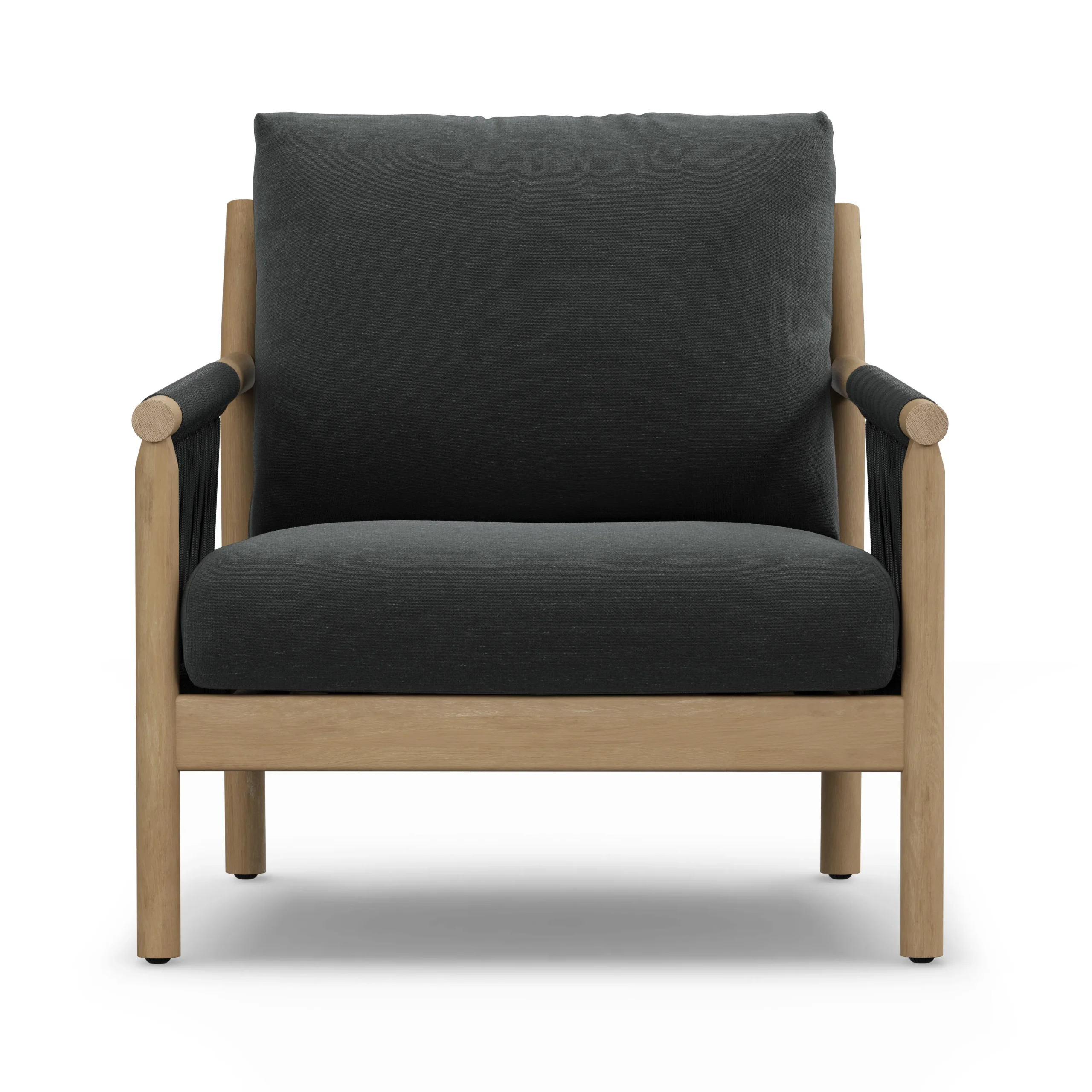 Rosa 34.5_ Outdoor Lounge Chair - Dravite Black - Image 7