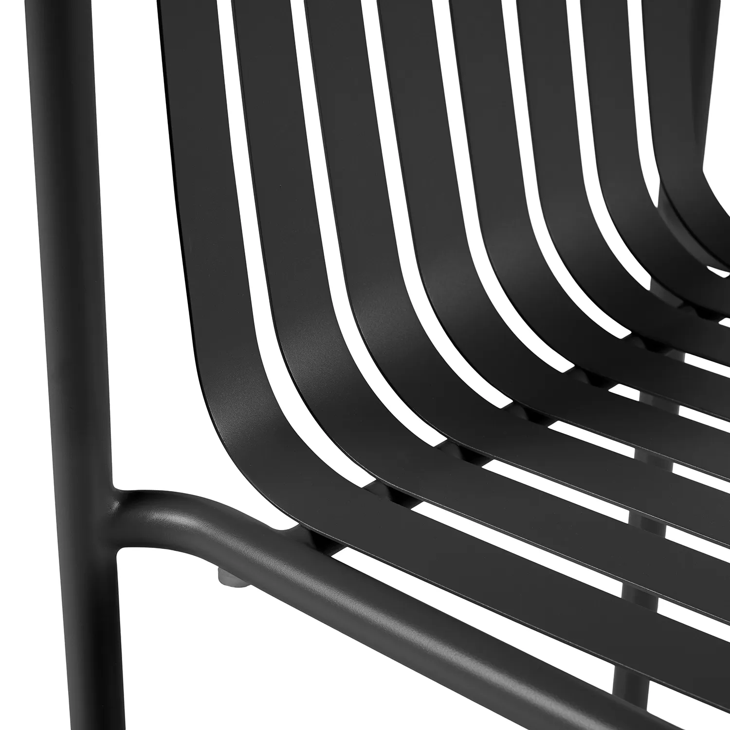 Sarek Outdoor Stackable Dining Chair - Black - Image 12