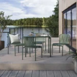 Sarek Outdoor Stackable Dining Chair - Khaki Green