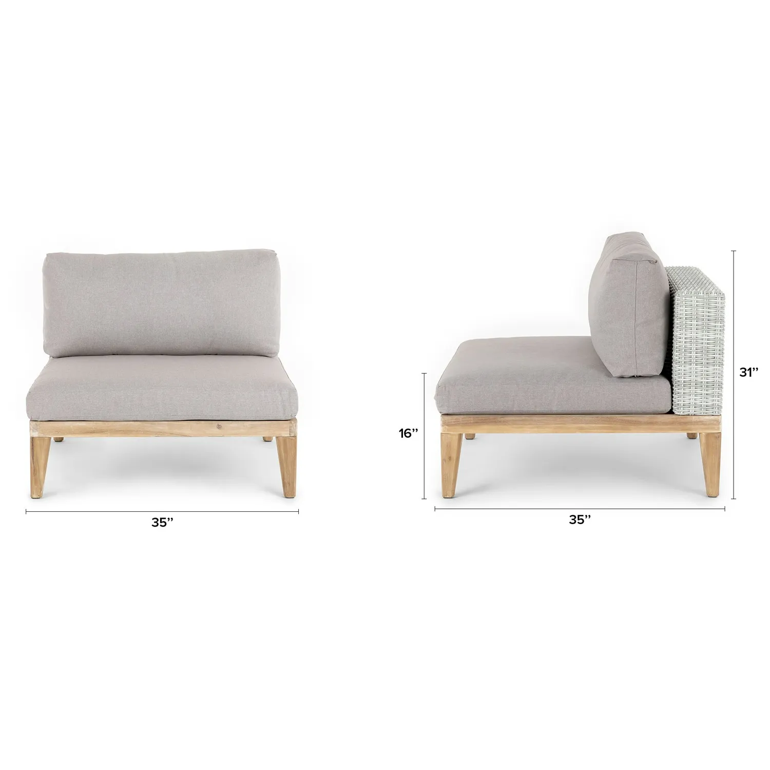 Urba 35_ Outdoor Lounge Chair - Beach Sand - Image 2