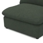 Leigh 39.5_ Armless Chair Module - Green Wool Bouclé