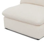 Leigh 39.5_ Armless Chair Module - Ivory Wool Bouclé