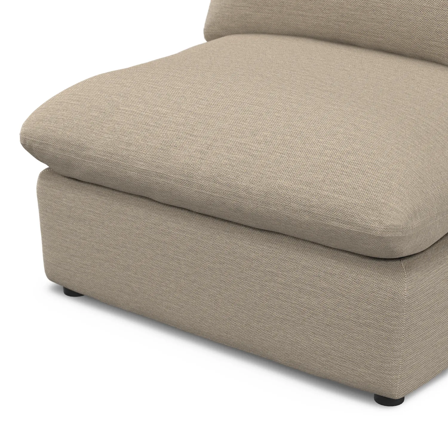 Leigh 39.5_ Armless Chair Module - Silver Taupe - Image 9
