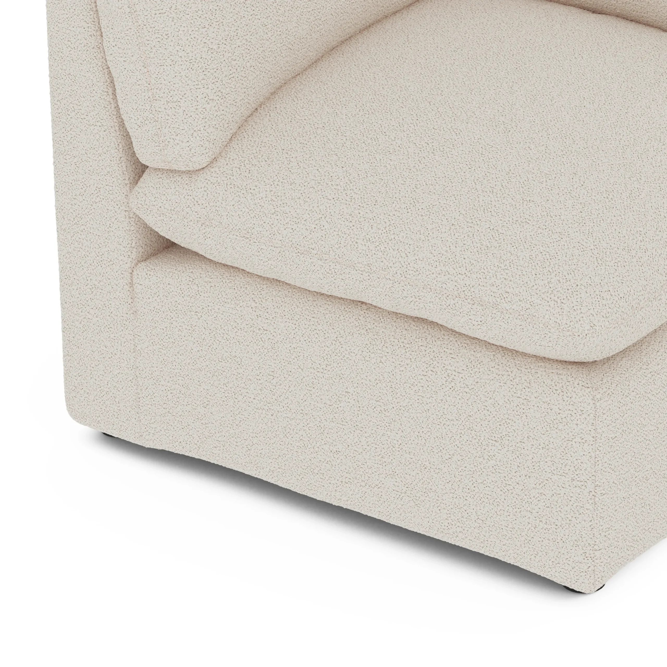 Leigh 41_ Corner Chair Module - Ivory Wool Bouclé - Image 5