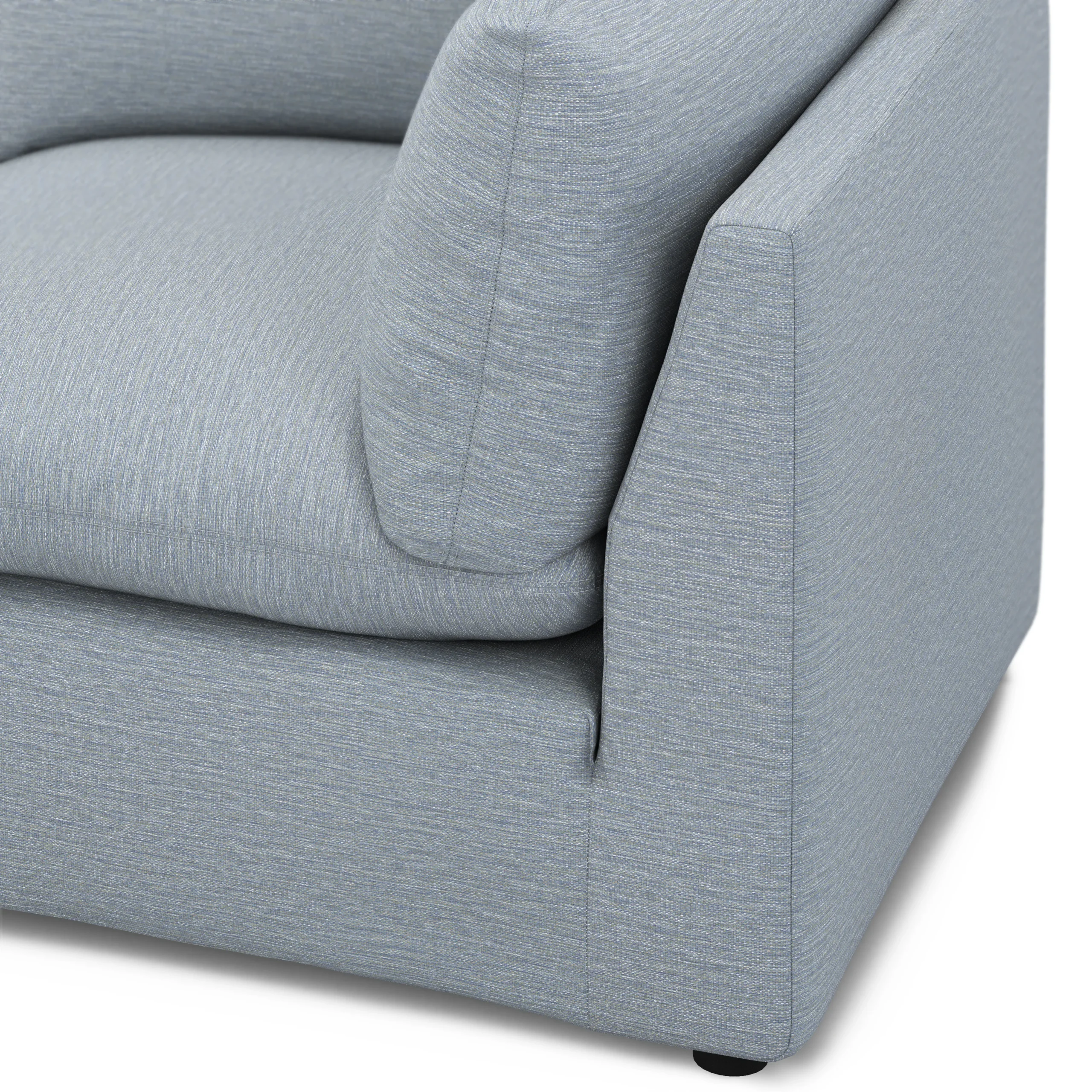Leigh 41_ Corner Chair Module - Silver Light Blue - Image 7