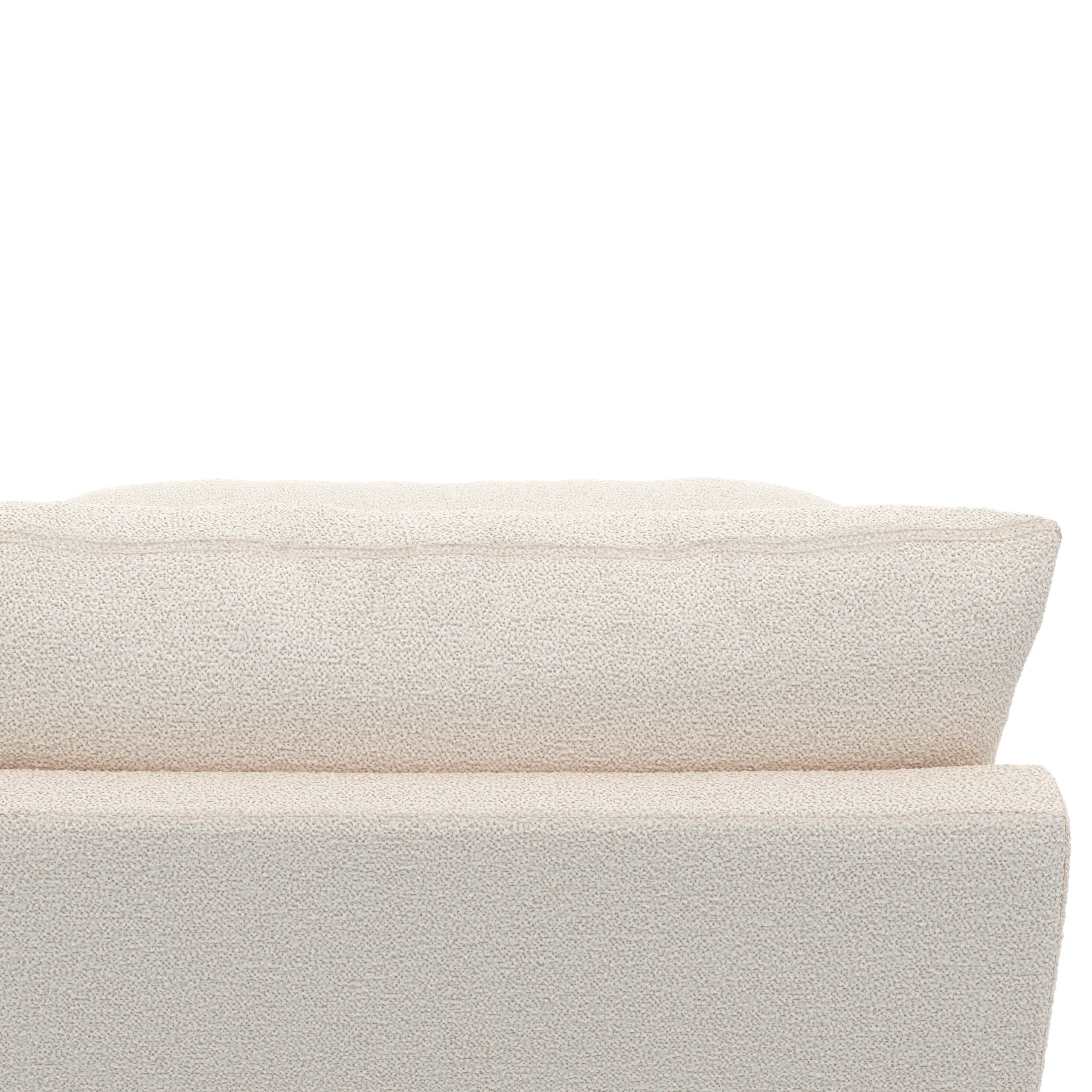 Leigh 79_ Armless Modular Sofa - Ivory Wool Bouclé - Image 7