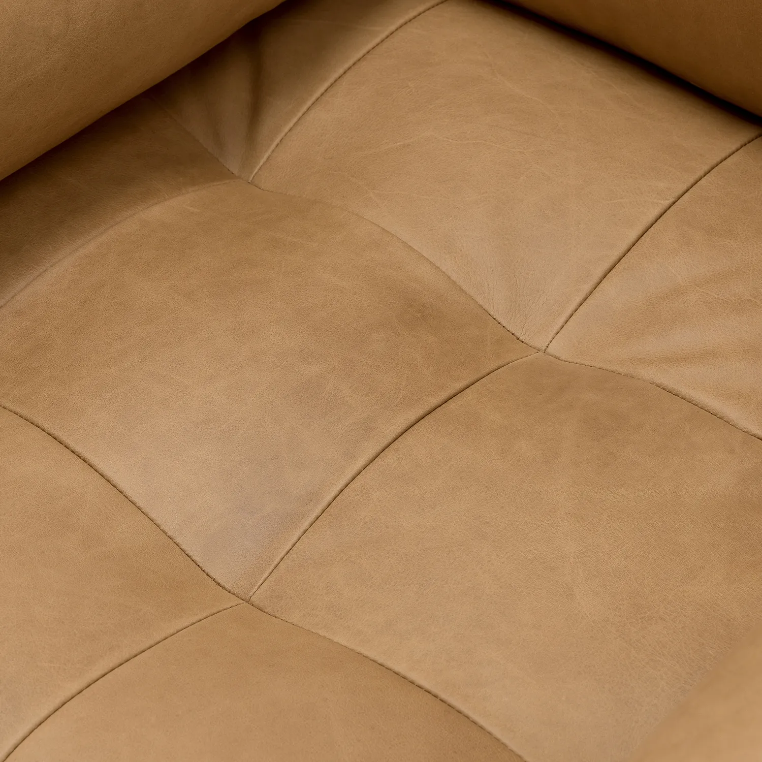 Sven 42_ Tufted Leather Lounge Chair - Charme Tan - Image 6