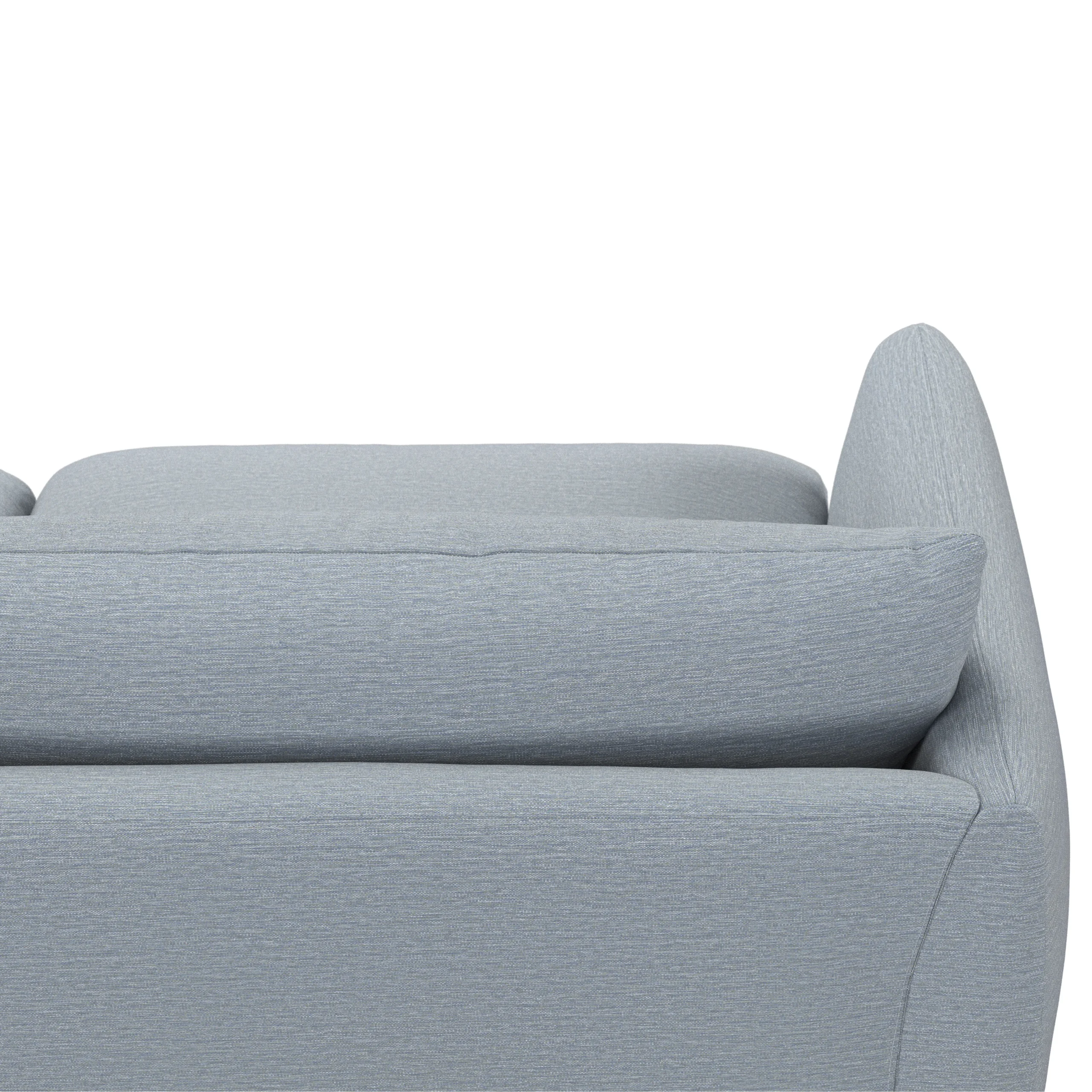 Leigh 92_ Modular Sofa - Silver Light Blue - Image 6