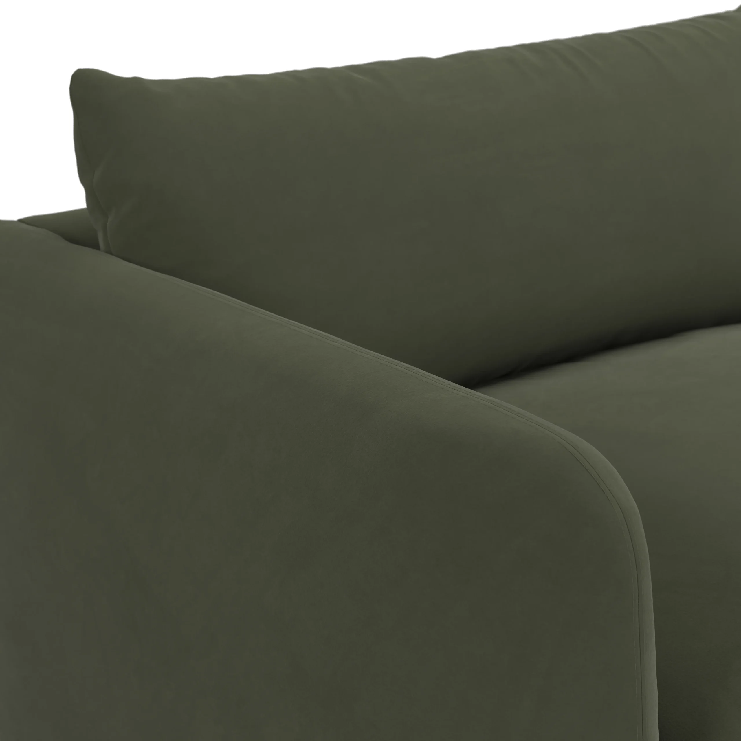 Leigh 92_ Velvet Modular Sofa - Hale Fir Green - Image 7